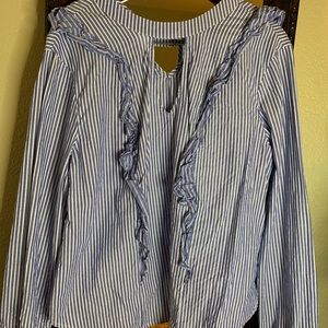 Stripped long sleeve top